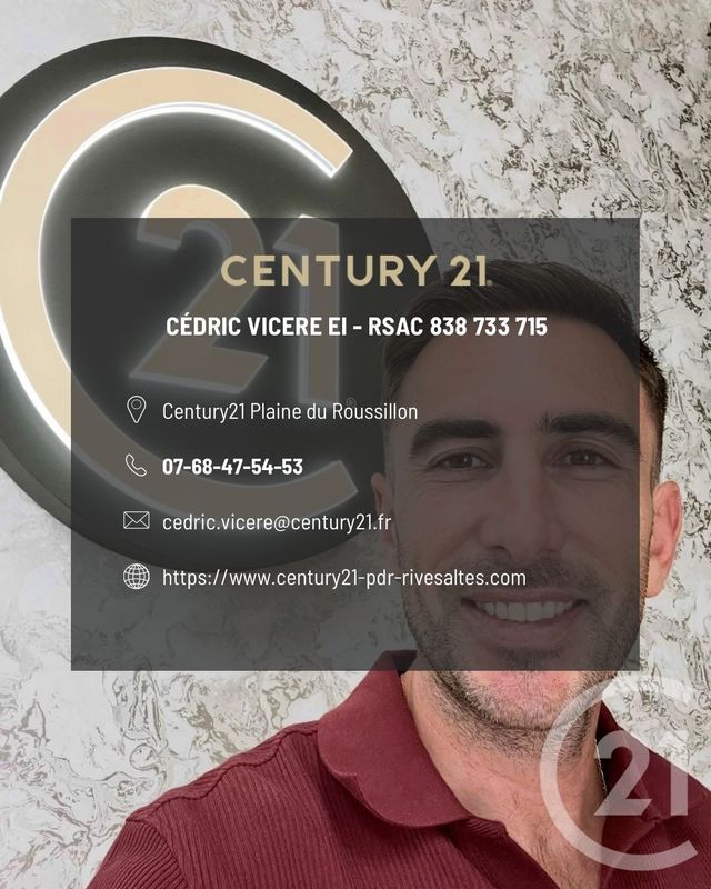 Appartement T3 à vendre - 3 pièces - 52.77 m2 - RIVESALTES - 66 - LANGUEDOC-ROUSSILLON - Century 21 Plaine Du Roussillon